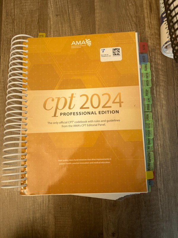 CPT 2024 Professional Edition (CPT coding book by AMA) — ISBN 9781640162846