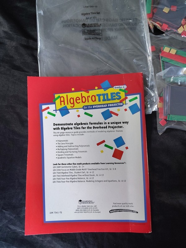 Algebra Tiles For The Overhead Projector Grades 6+ Learning Resources Homeschool gallery