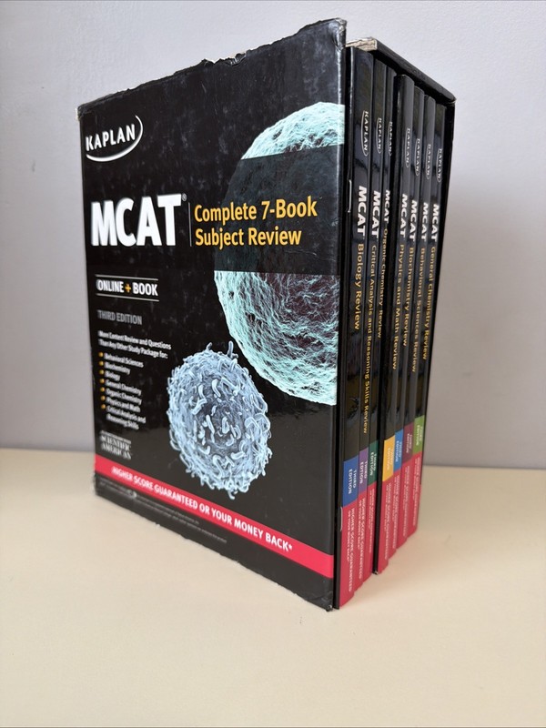 MCAT Complete 7-Book Subject - Paperback, by Kaplan - Acceptable Annotated In