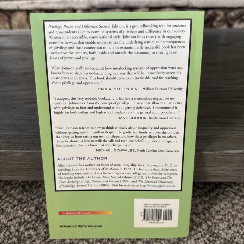 Privilege, Power, and Difference by Allan G. Johnson (2017, Trade Paperback) gallery