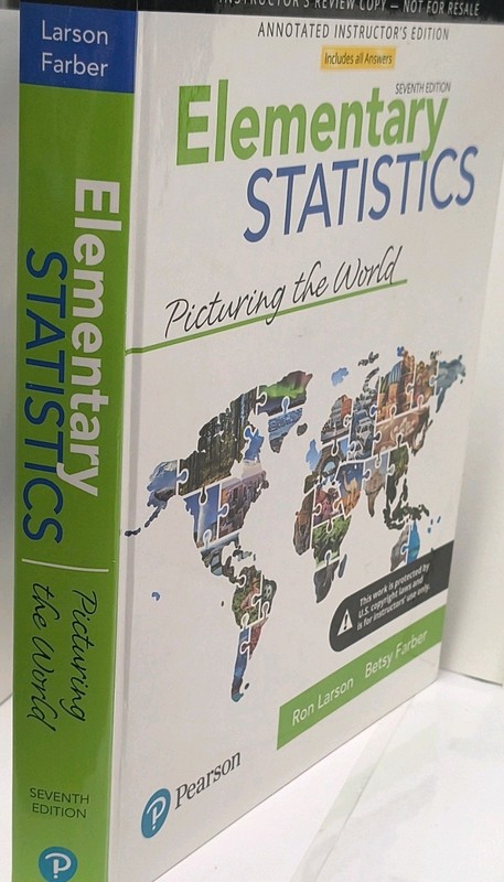 Pearson Elementary Statistics: Picturing the World 7th Annotated Instr Ed Larson gallery