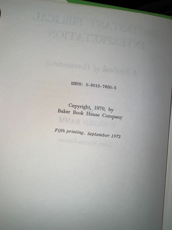Protestant Biblical Interpretation by Bernard Ramm 1973 gallery