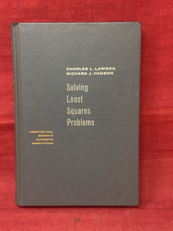 Solving Least Squares Problems Hardcover Math Book Lawson Hanson 1974 Vintage