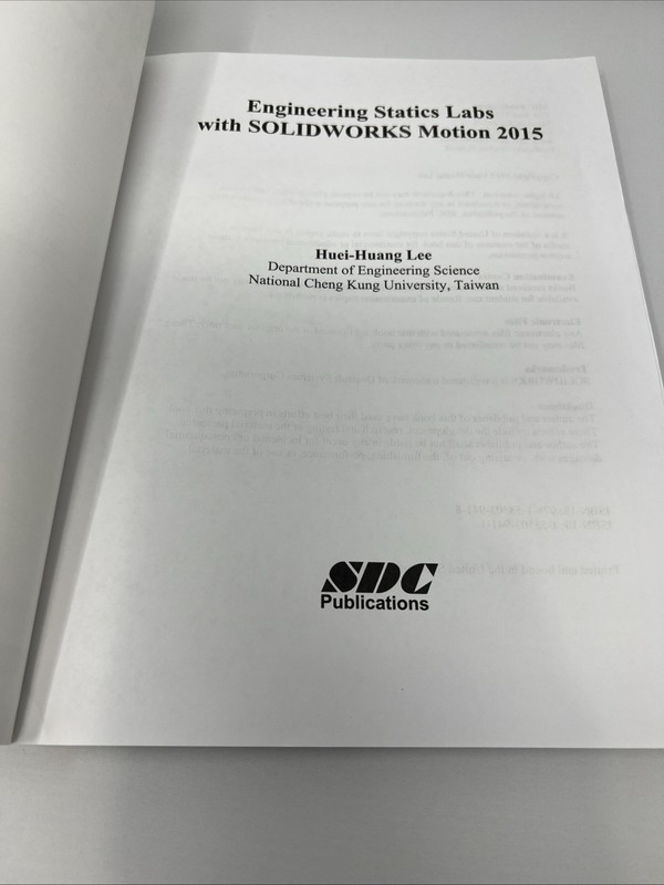 Engineering Statics Labs with SOLIDWORKS Motion 2015, Pbk w/ CD - H Lee gallery