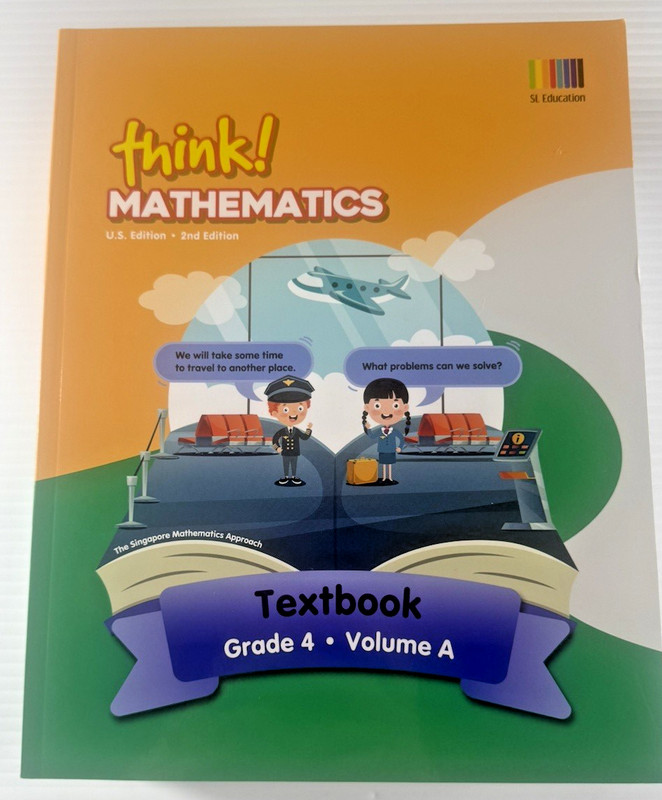 ⭐️Think! Mathematics Gr 4 Vol A U.S. Revised 2024 Textbook by Shing Lee Lot of 5