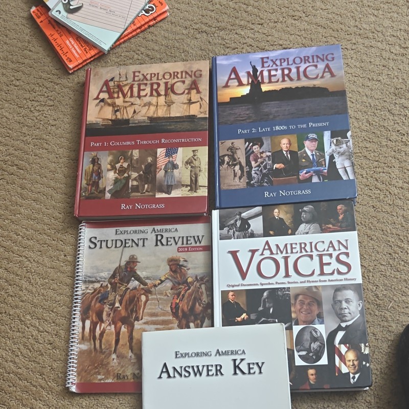 Notgrass Exploring America Parts 1 & 2 + Student Review & Answer Key