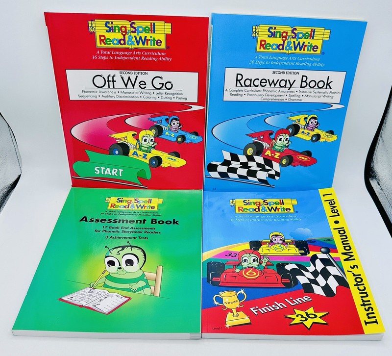 Sing Spell Read & Write Level 1, Grade 1, Teachers Manual, Off We Go, Raceway 4x