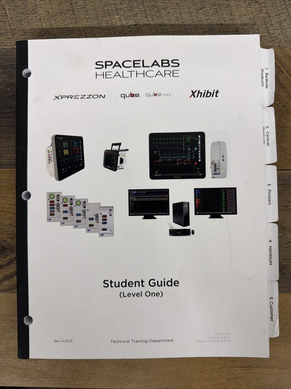 SPACELABS HEALHCARE STUDENT GUIDE LEVEL ONE
