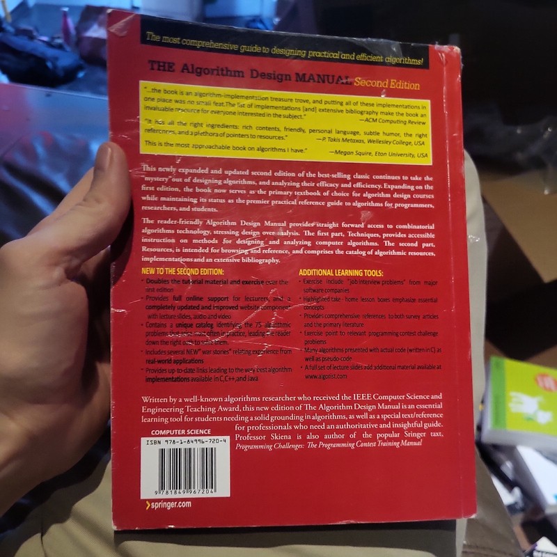 Algorithm Design Manual by Steven S. Skiena (2010, Trade Paperback) gallery