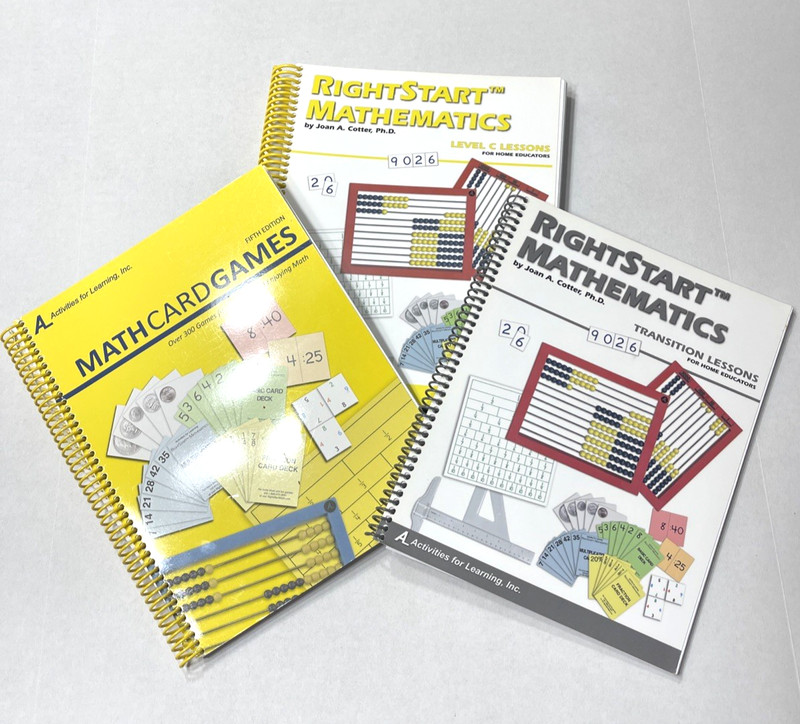 RightStart Mathematics Level C Transition, Lessons, Math Card Games Home School