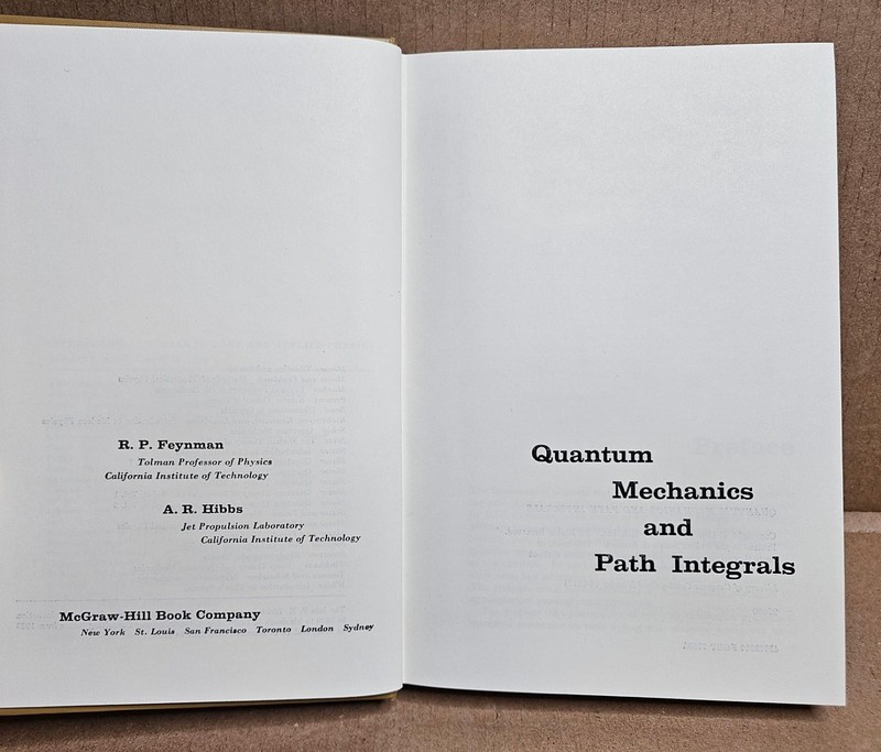 Quantum Mechanics and Path Integrals - Feynman & Hibbs 1st Edition 1965 HC gallery