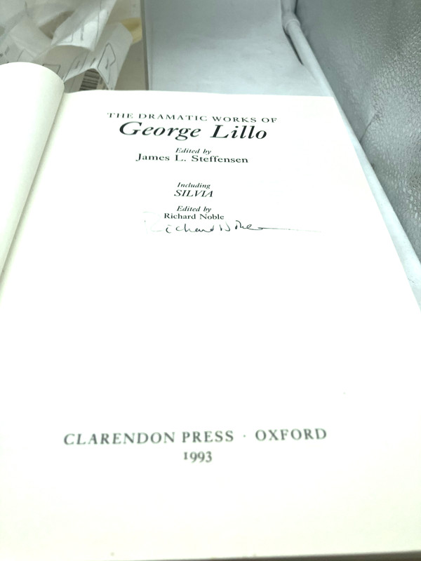 signed, The Dramatic Works of George Lillo: Including Silvia by George Lillo gallery