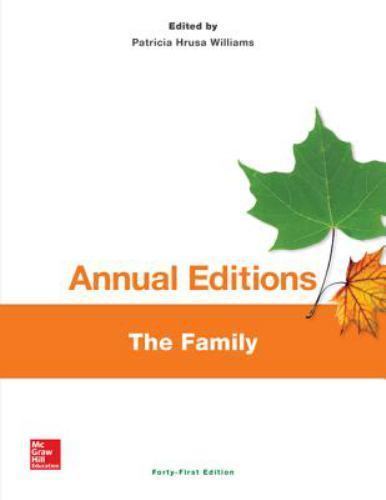 Annual Editions: The Family, 41/e by Patricia Williams
