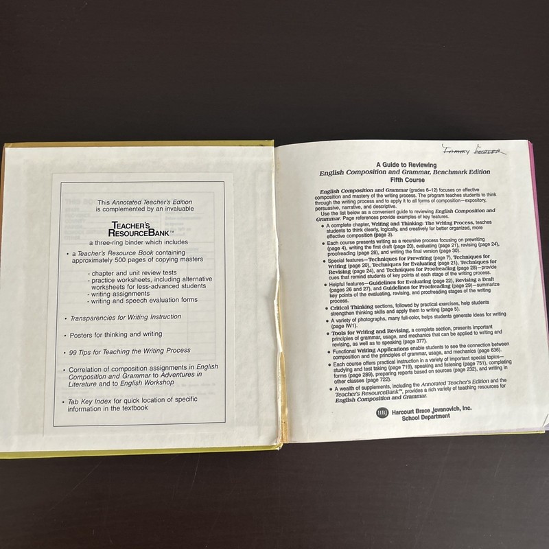 ENGLISH COMPOSITION & GRAMMAR: GRADE 11 ANNOTATED AIE By John E. Warriner gallery