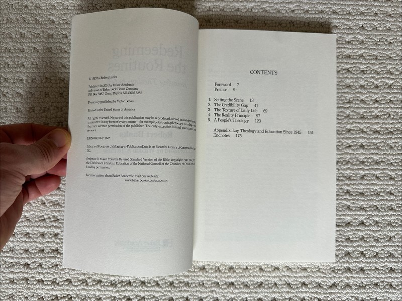 Redeeming the Routines: Bringing Theology to Life by Robert Banks 2001 gallery