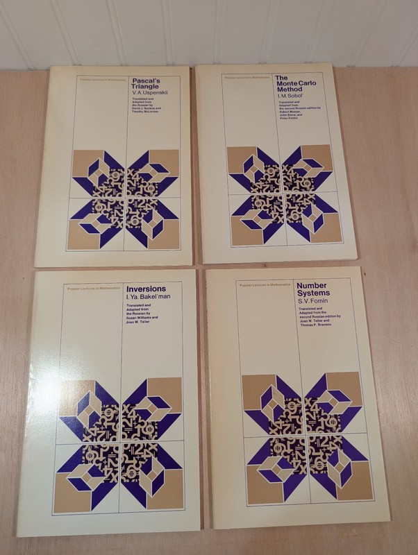 4-Books Popular Lectures in Mathematics 1974 Formin, Sobol, Bakel’man, Uspenskii