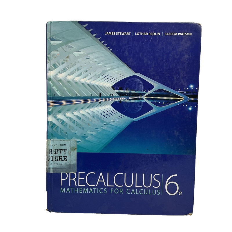 Precalculus Mathematics For Calculus 6e Stewart Redlin Watson Hardcover Book CD