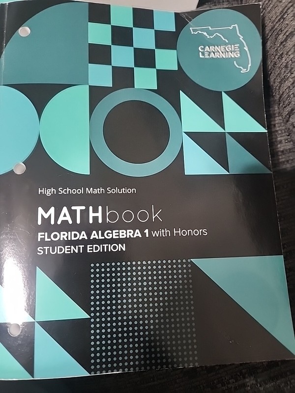 Carnegie Learning 2022 Mathbook Florida ALGEBRA 1 Honors Teachers Students Set gallery