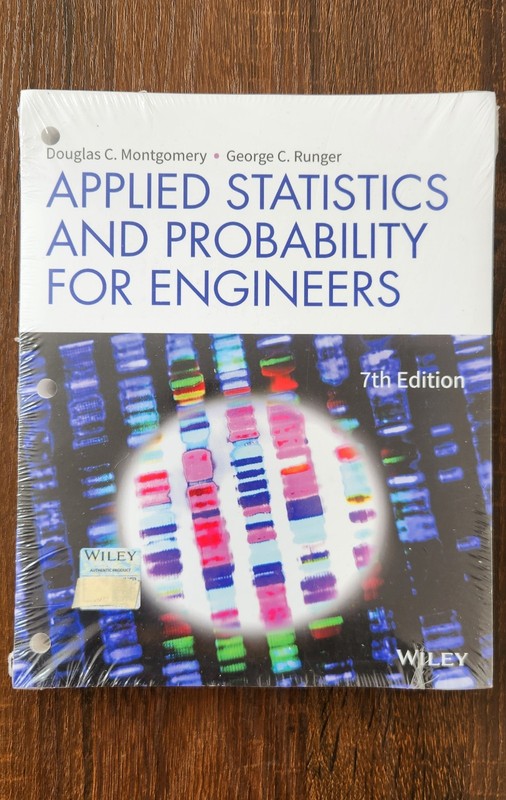 NEW – Applied Statistics And Probability For Engineers 7th (Spiral Bound)