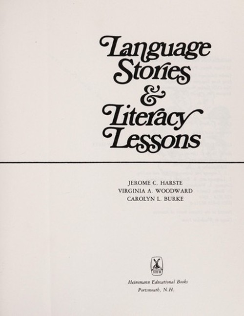 Language Stories and Literacy Lessons Paperback