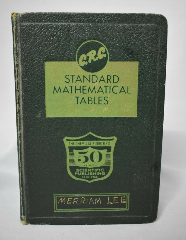 Chemical Rubber Co. Standard Mathematical Tables Hardcover 12th Ed. 1963