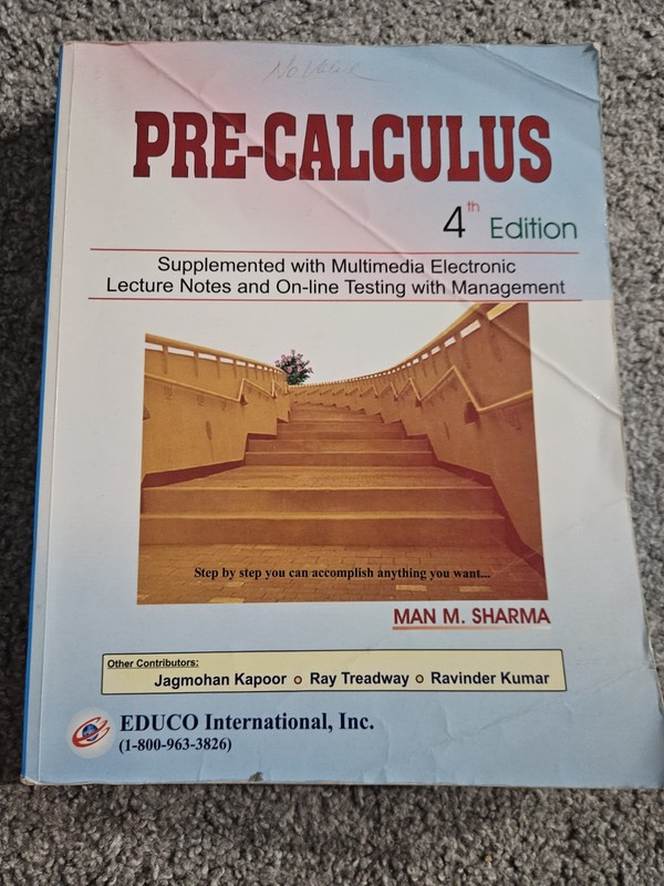 Pre Calculus 4th Edition By Man M. Sharma