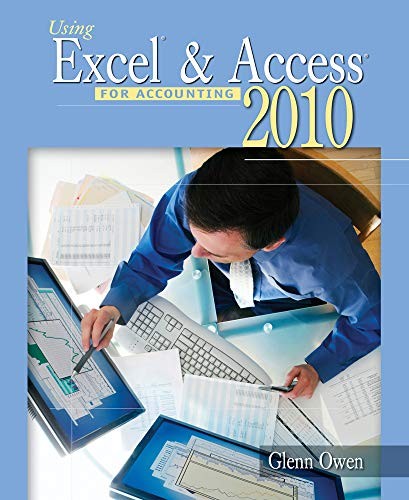 Using Excel & Access for Accounting 201…, Owen, Glenn
