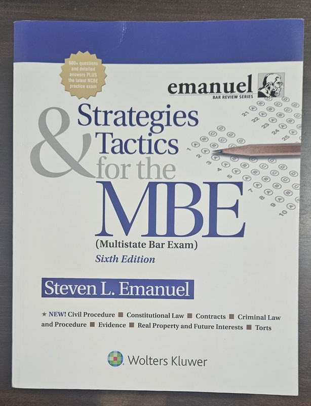 Emanuel Bar Review, Strategies and Tactics for the MBE (Multistate Bar