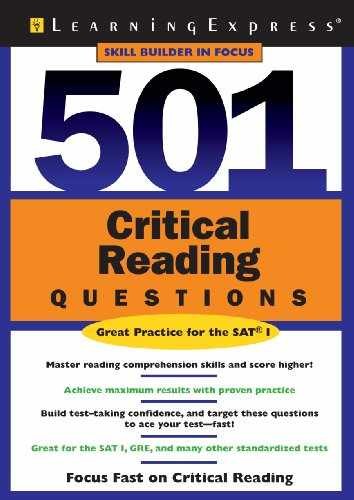 501 Critical Reading – Paperback, by LearningExpress LLC Editors – Acceptable a