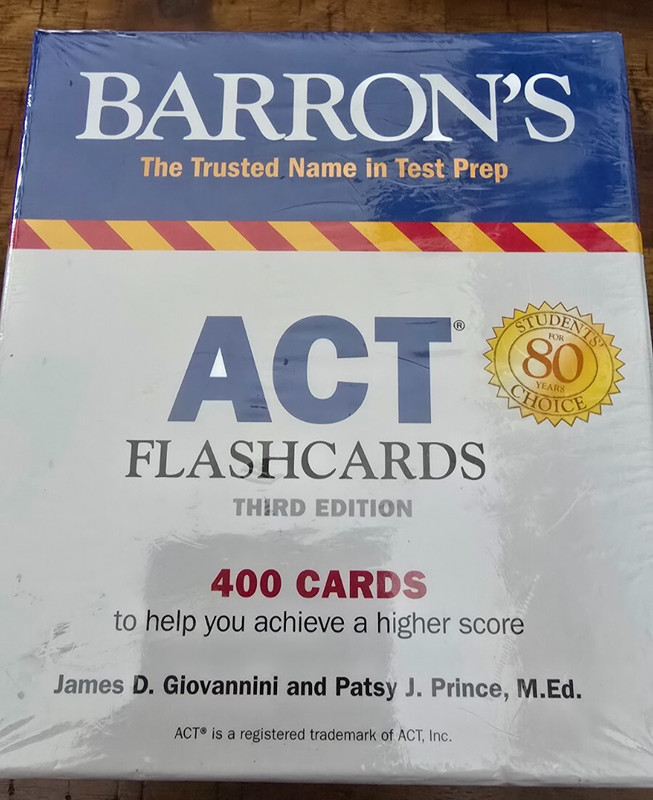 ACT Flashcards 3rd Edition (Barron’s Test Prep) 400 Flashcards NEW