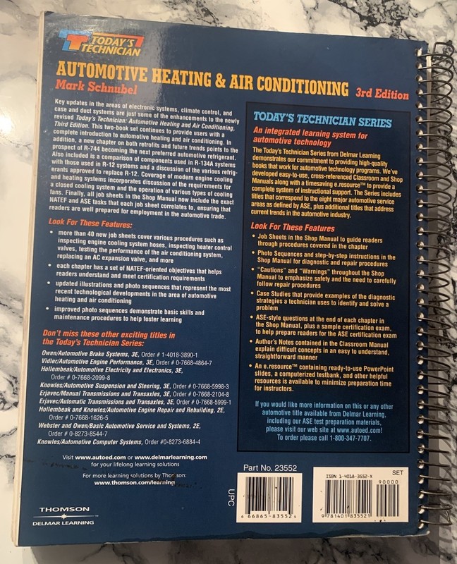 Automotive Heating & Air Conditioning Shop Manual 3rd Edition Todays Technician gallery