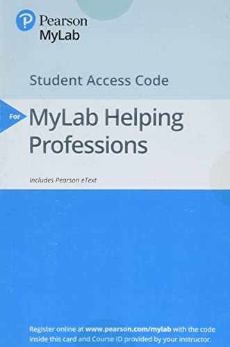 Mylab Helping Professions With – Misc. Supplies, by Martin Michelle E. – New a