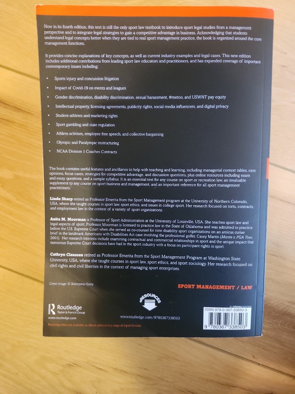Sport Law: A Managerial Approach, Fourth Edition, by Linda Sharp gallery