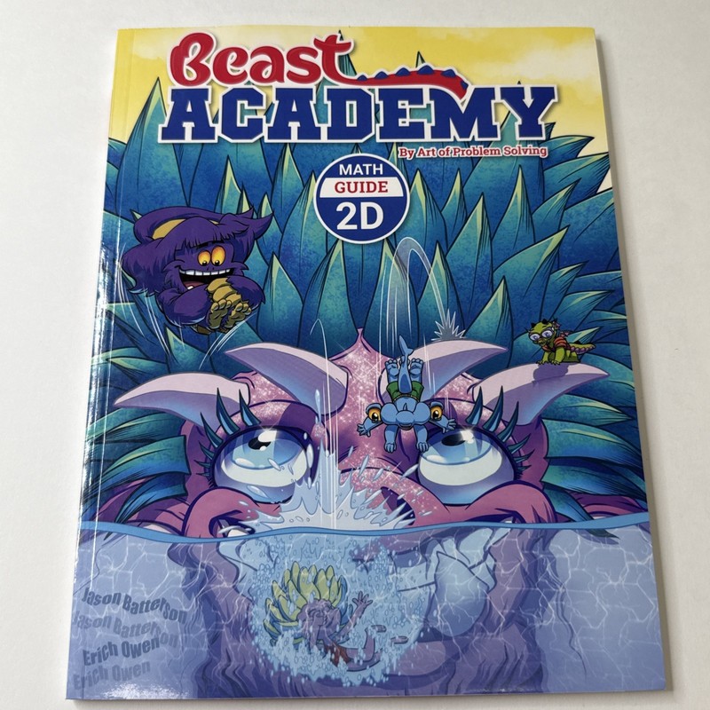 Art of Problem Solving Beast Academy 2D Guide and Practice 2-Book Set -NEW
