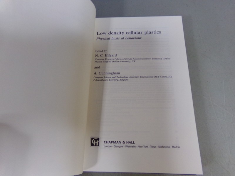 Low Density Cellular Plastics: Physical Basis Of Behaviour 1994 First Edition HC gallery
