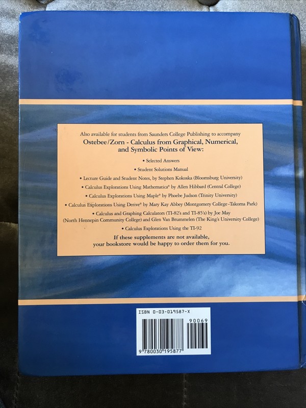 Calculus from Graphs, Numbers & Symbols: Volume 1 & 2 by Arnold Ostebee: Used gallery