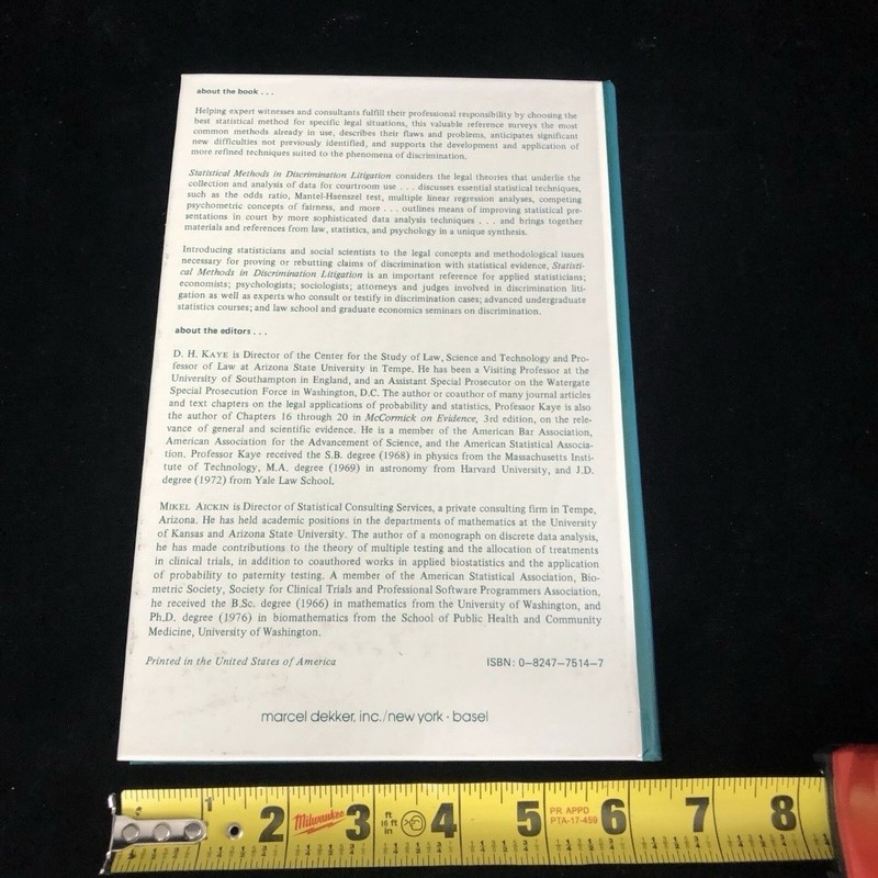 Rare Statistical Methods inDiscrimination Litigation Statistics1986 D. H. Kaye gallery
