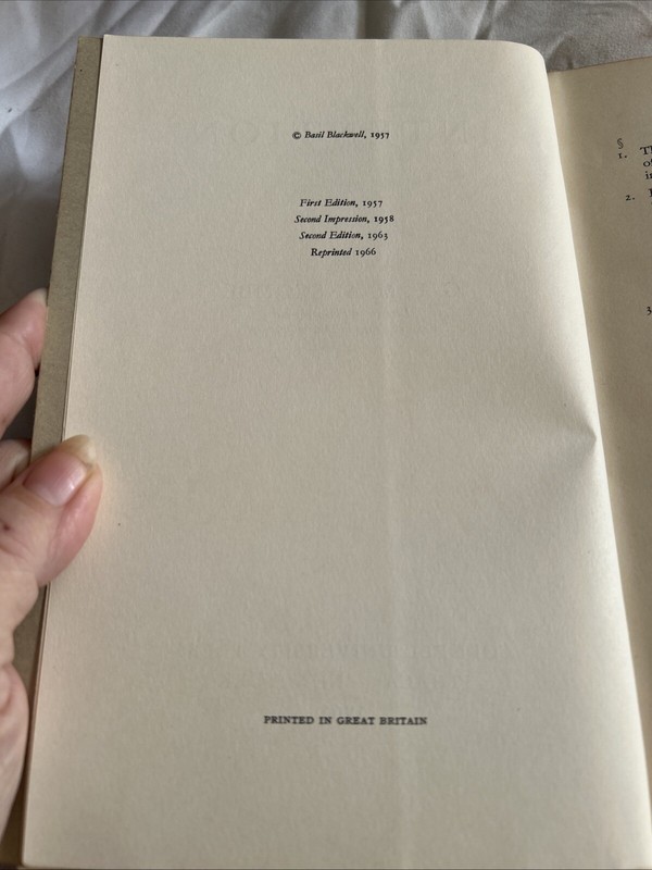 INTENTION By G. E. M. Anscombe Second Edition gallery