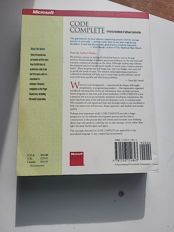 Code Complete: A Practical Handbook of Soft... by McConnell, Steven C. Paperback gallery