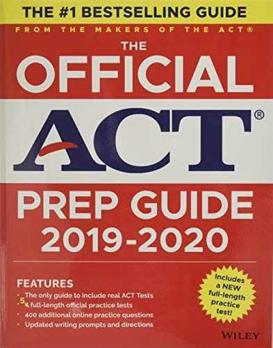 The Official ACT Prep Guide 2019-2020, (Book + - Paperback, by ACT - Very Good m
