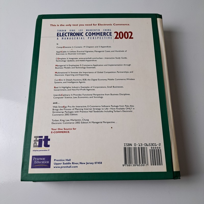 Tech Book Electronic Commerce 2002 Managerial Perspective Efraim Turban gallery