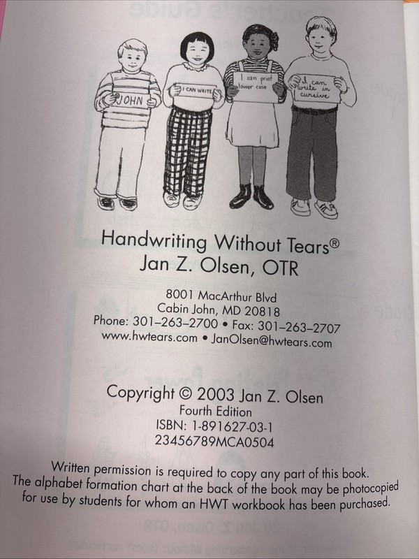 Lot Handwriting Without Tears Printing Power, Teacher’s Guide Grade 1 And 2 OBO gallery