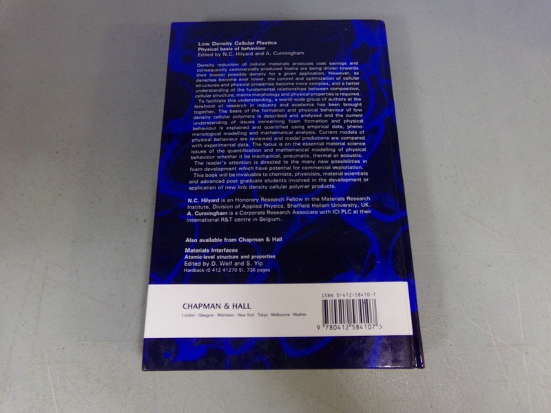 Low Density Cellular Plastics: Physical Basis Of Behaviour 1994 First Edition HC gallery