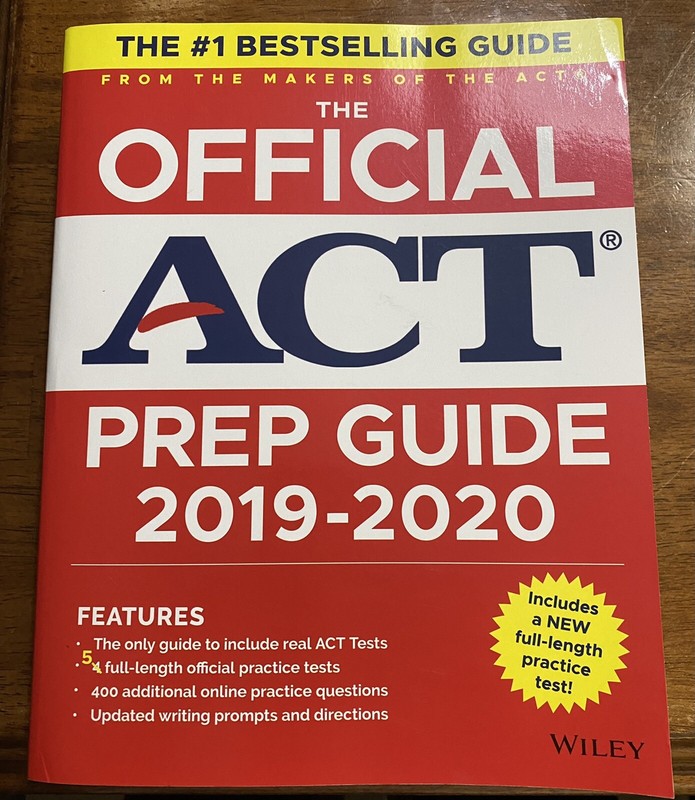 The Official ACT Prep Guide 2019-2020, (Book + 5 Practice Tests)