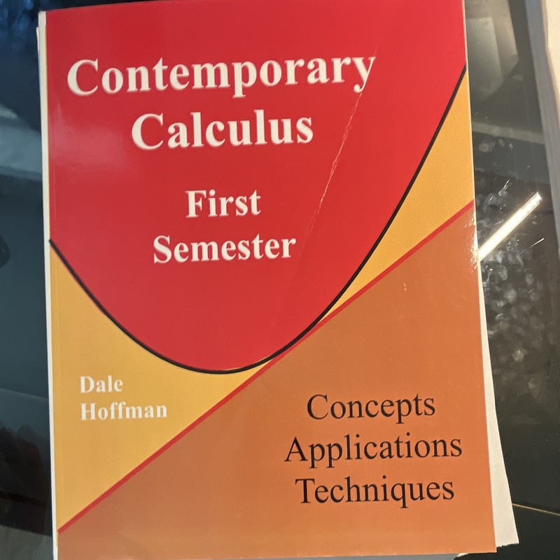 Contemporary Calculus First Semester Textbook – Dale Hoffman