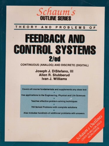 SCHAUM’S OUTLINE OF FEEDBACK AND CONTROL SYSTEMS By Joseph Distefano **Mint**