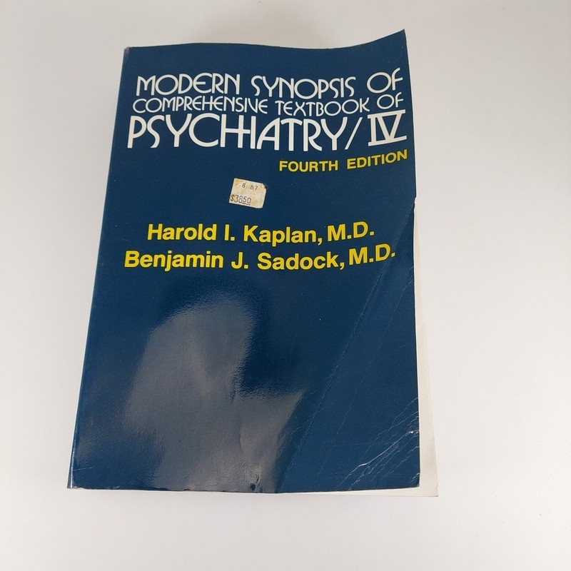 Modern Synopsis of Comprehensive Textbook of Psychiatry IV 1985 Williams Wilkins