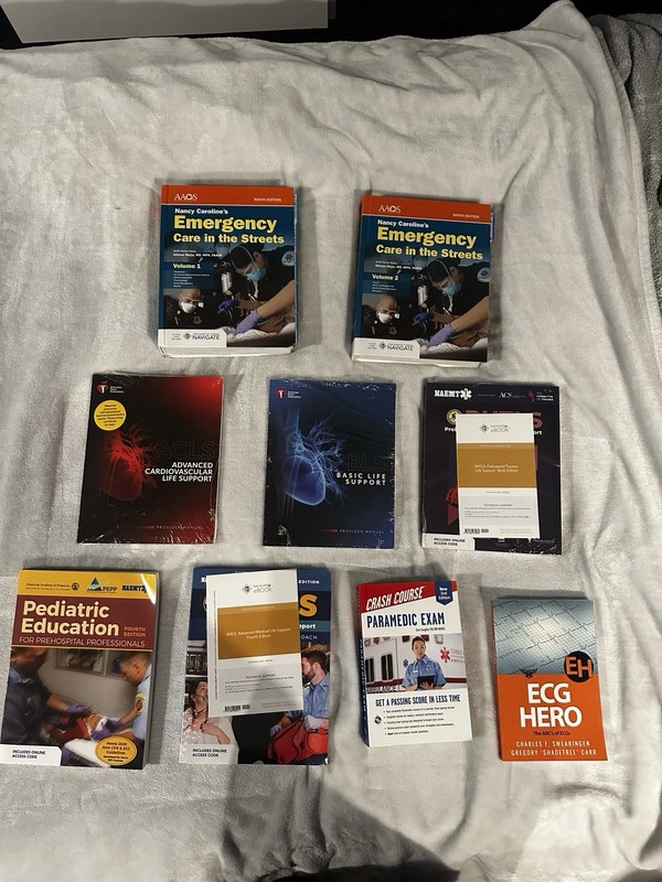Nancy Caroline Emergency Care in the Streets 9th Ed + ACLS, BLS, & more