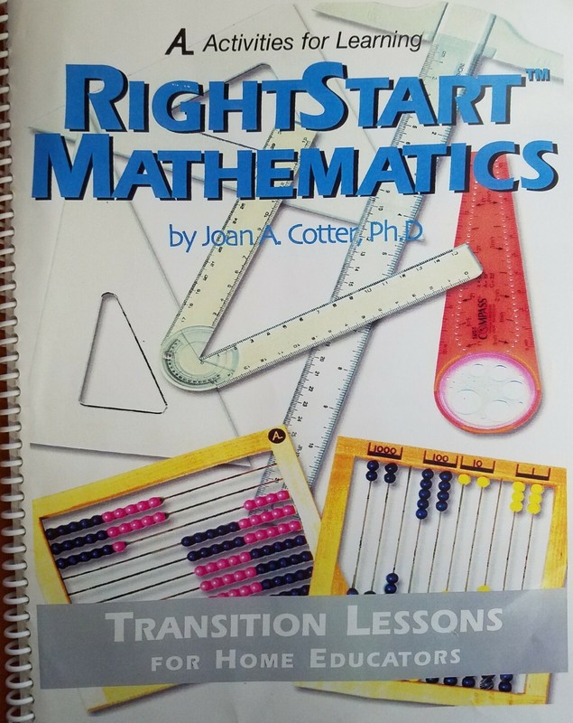 Book RightStart Mathematics Transition Lessons for Home Educators by Cotter SC