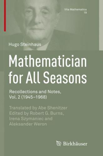 Mathematician for All Seasons : Recollections and Notes 1945-1968, Paperback …